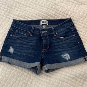 Paige Jimmy Jimmy mid rise denim shorts